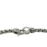 Jai 925 Sterling Silver Box Chain 8" 4 Amethyst Station Bracelet Made In Thailand