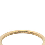 Solid 14kt Yellow Gold Dainty 6 Diamond 1.6mm Wide "Pa' Siempre" Forever Band Ring Size 6