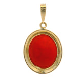 Vintage Italian Solid 18kt Yellow Gold Carnelian Intaglio Soldier Pendant Charm