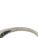 Vintage 1940s 14kt White Gold and 0.14ctw Diamond Line Wedding Band Ring Size 7