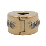 Pandora Solid 14kt Yellow Gold and Cubic Zirconia Clip Spacer Charm