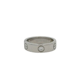 Vintage 1998 Cartier 3 Diamond Love Ring in 18kt White Gold Size 7