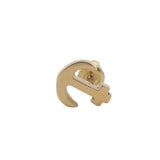 Single Coquí el Original Solid 14kt Yellow Gold Ship's Anchor Nautical Stud Earring