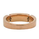 Kabana Solid 14kt Rose Gold Mother of Pearl and Diamond 5.8mm Band Ring Size 6.5