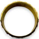 Vintage 1950-70s Solid 18kt Yellow Gold Textured Band Stackable or Wedding Size 4.5 Ring
