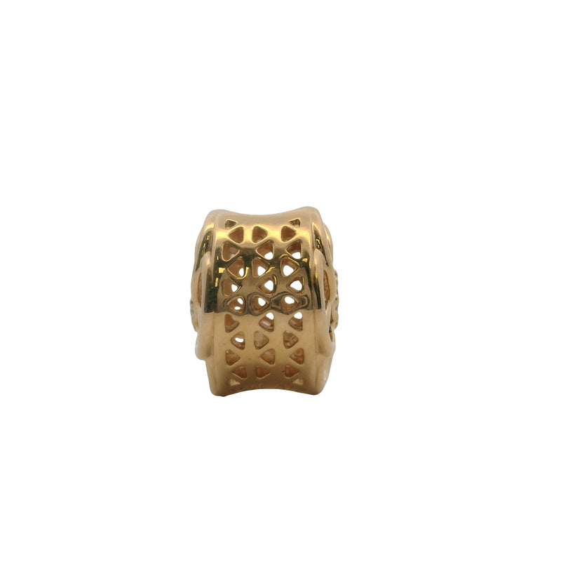 Charm deslizante calado "Loving Bloom" de Pandora en oro amarillo macizo de 14 kt 585 y circonitas cúbicas