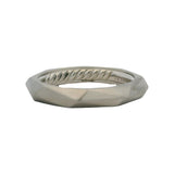 Rare Retired David Yurman Solid 950 Platinum Faceted 4mm 12g Band Ring Size 11