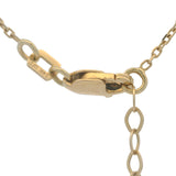 Solid 14kt Yellow Gold and Cubic Zirconia Crosses Stationed Pendant 18" Chain Necklace