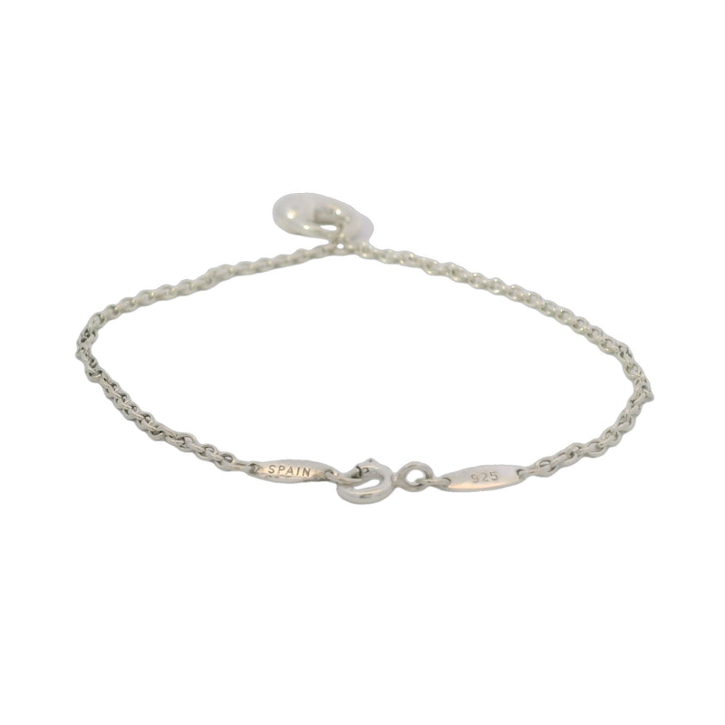 Tiffany & CO Elsa Peretti 925 Sterling Silver Eternal Circle Charm Station 7.25" Bracelet Made In Spain