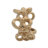 Pandora Retired 14kt Yellow Gold Trinity Flower Floral Spacer Bracelet Charm