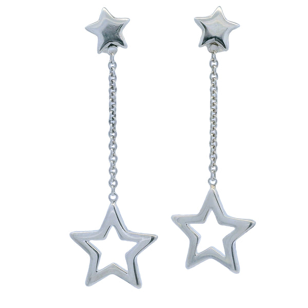 Tiffany & Co Retired 925 Sterling Silver Star Drop/Dangle Lariat Earrings