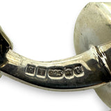 2006 Tateossian 925 Sterling Silver and Red-Backed Rock Crystal Toggle Cufflinks Made in Edinburgh