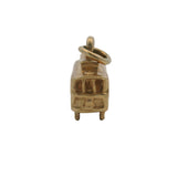 Vintage Solid 14kt Yellow Gold Cable Car Trolley Dangle Charm