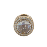 Pandora Solid 14kt Yellow Gold and CZ Radiant Hearts Bead Spacer Charm