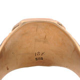 Antique Victorian 14kt Yellow Gold Engraved Floral 22.8g Signet Ring Size 12.5