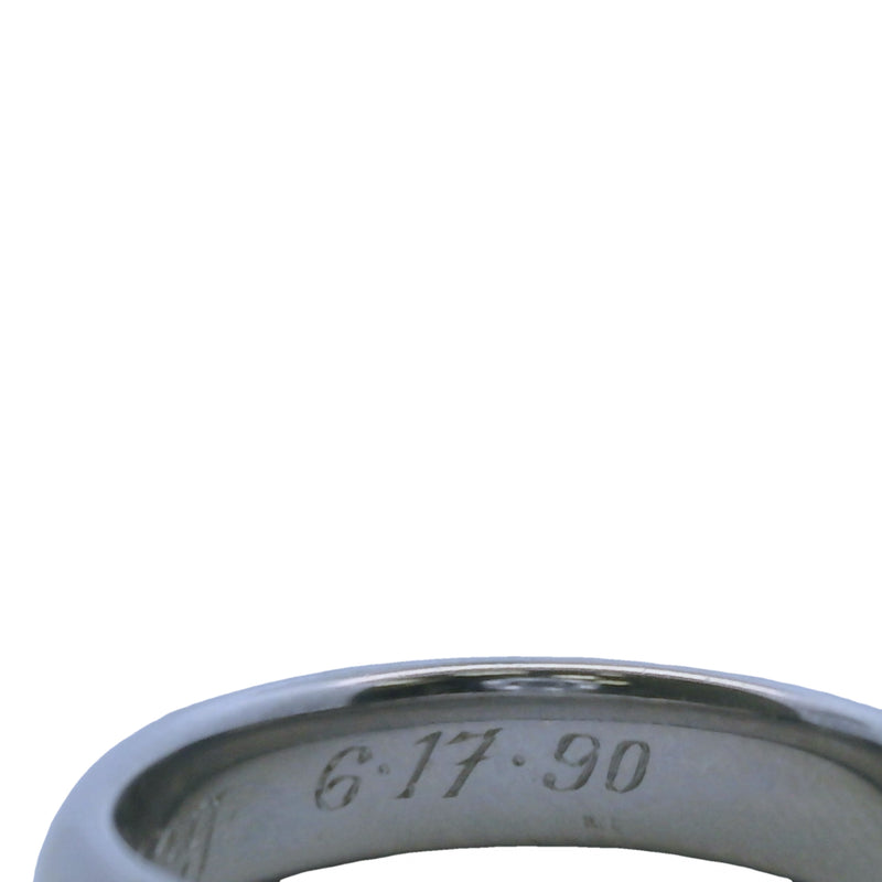 Alianza de boda Tiffany &amp; Co. de platino macizo 950 de 4,6 mm, talla 6,75, de Tiffany &amp; Co., años 90