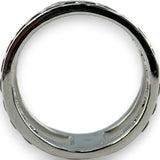 Michelle Campbell Fine Jewelry Double Stack 14k Solid White Gold and 0.9ctw Black Diamonds Luxury Band Ring Size 5.5