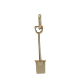 Solid 14kt Yellow Gold 3D Shovel 16mm long Shovel Charm Pendant
