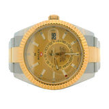 Rolex Sky Dweller 326933 42mm Steel & Gold Gold Dial Oyster Watch