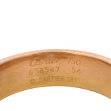 Authentic Vintage 1997 Cartier Tri-Tone 18kt Gold 8mm Double C Wrap Ring Size 7