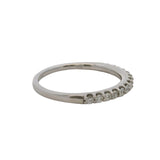 14kt White Gold and Diamond 2.2mm Stackable Half-Eternity Wedding Band Ring