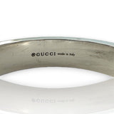 GUCCI Icon Collection Cutout GG Icon Heart Ring with Starburst Cutting Pattern 4mm Width Size 8 Made in Italy Solid 18kt White Gold