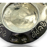 Didae Shablool 1980s 925 Sterling Silver and 14kt Yellow Gold Herringbone Chain 18" Medal Necklace Made in Israel