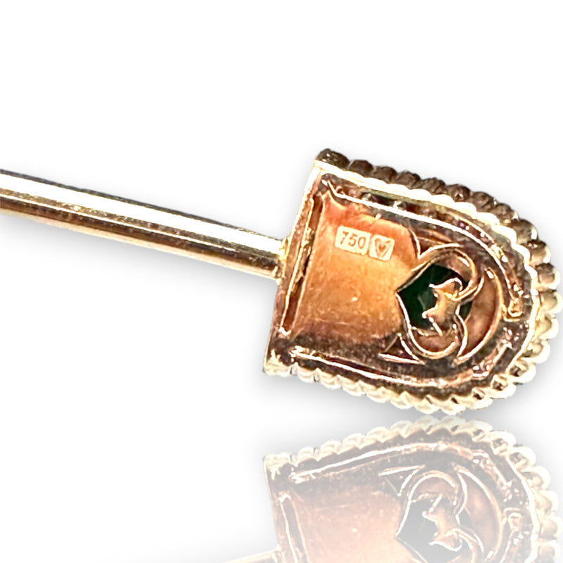 Devji Aurum Malachite and Diamond Thin Flex Cuff Bracelet in 18kt Rose Gold