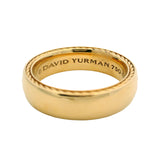 David Yurman Men's 18kt Yellow Gold 6mm Streamline Wedding Band Ring Size 10