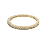 14kt Yellow Gold and CZ Cubic Zirconia 3/4 Eternity Stackable Band Ring
