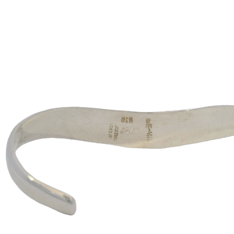 Vintage Los Ballesteros 925 Sterling Silver Simple Modernist Cuff Bracelet Made in Mexico