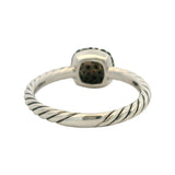 Retired David Yurman 925 Sterling Silver Black Diamond Cluster Cable Ring Size 6