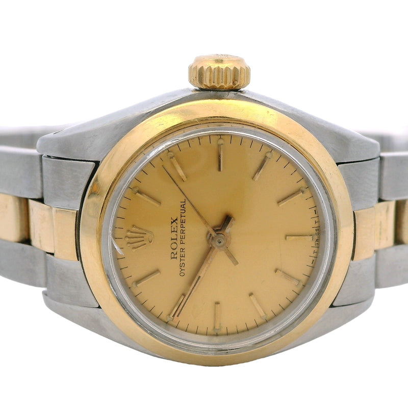 Rolex 6718 Oyster Perpetual 24mm Steel & Gold Watch