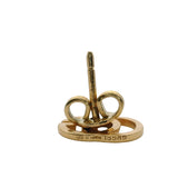 Gucci GG Running Logo Stud Earrings In Solid 18kt Yellow Gold Made in Italy