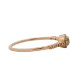 Le Vian Solid 14kt Rose Gold and Chocolate and Nude Diamonds Halo Ring Size 7.75