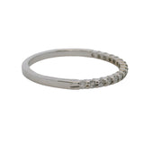 14kt White Gold and Diamond 1.6mm Stackable Wedding Band Ring Size 7