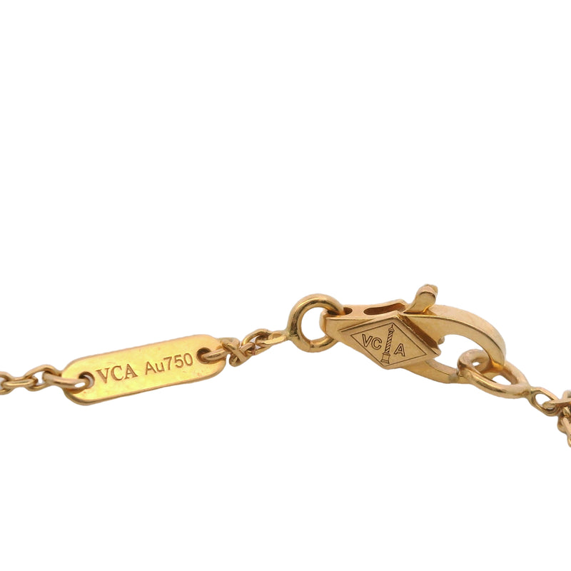 Van Cleef & Arpels Alhambra 18kt Rose Gold Sweetheart Carnelian Station 7" Bracelet