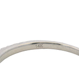 Solid 14kt White Gold and Diamond Half Eternity 0.28ctw 2mm Thin Wedding Band Ring Size 7.5