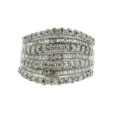 EFFY Classique Retired Solid 14kt White Gold and 1.50ctw Stacked Diamond Ring Size 9