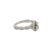 Neil Lane 14kt White Gold Pear Cut Diamond Halo Twist Band Engagement Ring Size 6.5