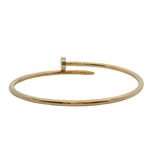 Cartier Small Model Juste un Clou Nail Bangle Bracelet in 18kt Yellow Gold Size 17 6.7"