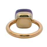Pomellato Solid 18kt Rose Gold and Amethyst Nudo Classic Candy Cocktail Ring Size 5