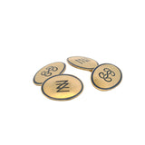 Antique Early 1900s Solid 14kt 585 Yellow Gold and Blue Enamel N Initial 12g Cufflinks