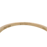 Solid 10kt Yellow Gold and Diamond "Love" Cursive Word Ring Size 6