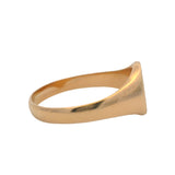 Vintage Solid 14kt Yellow Gold Small Oval Blank Signet Ring Size 9