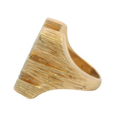 Solid 14kt Yellow Gold and Diamond Heavy "LOVE" Word Shaped Ring Size 5