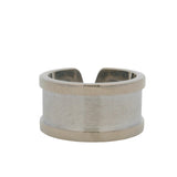 Vintage c.2000 Cartier 18kt White Gold C de Cartier Double C Ring Band Size 5