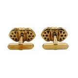 Bulgari Bvlgari Solid 18kt Yellow Gold Doppio Cuore Knot 19g Cufflinks Made in Italy