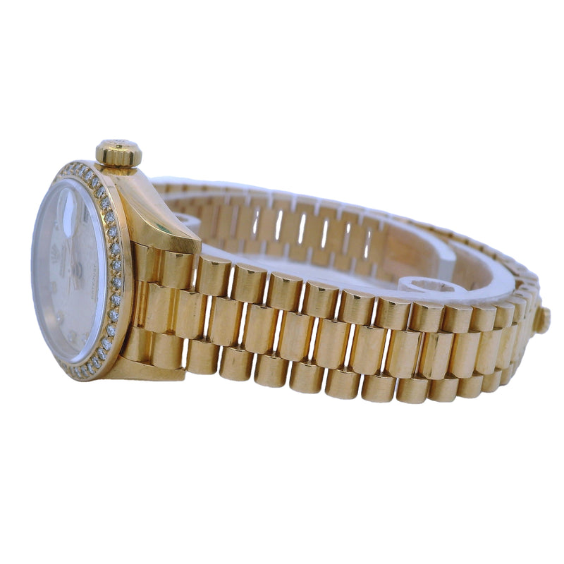 Rolex 69178 26mm Yellow Gold Datejust President Anniversary Dial Watch