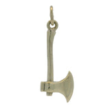 Solid 14kt Yellow Gold 3D Detailed 17mm Long Axe Charm Pendant